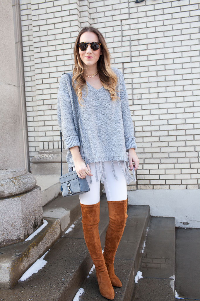 Cognac Over the Knee Boots Twenties Girl Style
